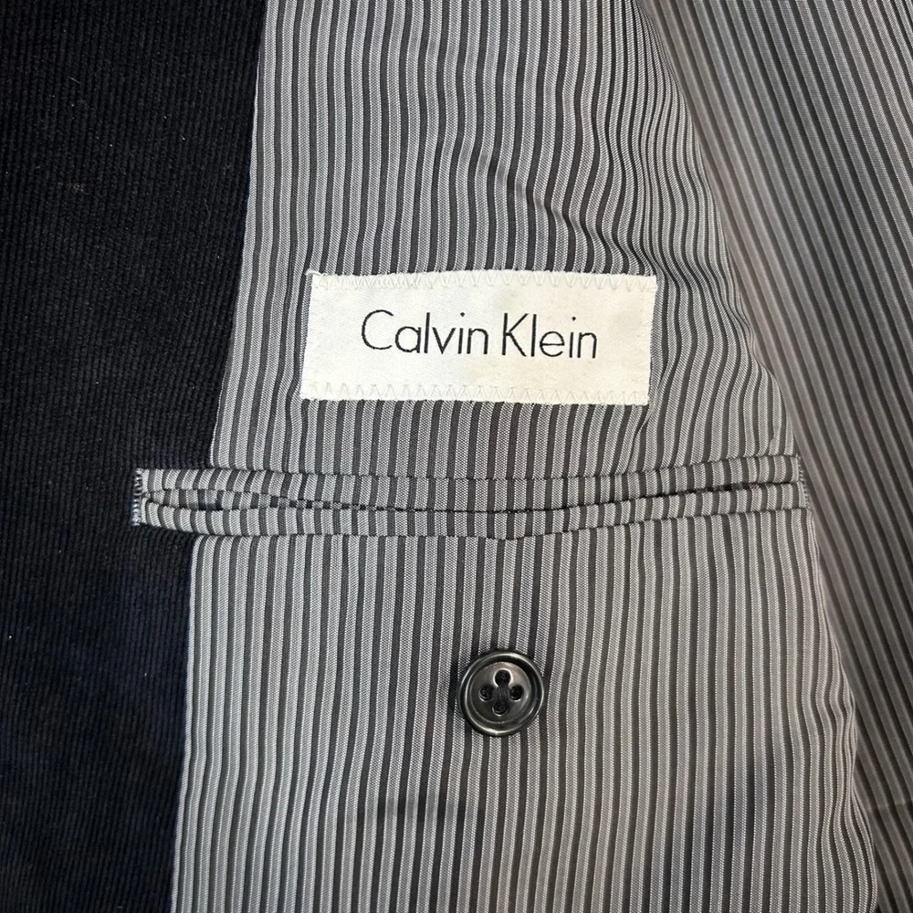 Calvin Klein Men's Black Corduroy Blazer Sport Coat‎ Jacket Size 40S EUC Retro